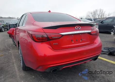 2018 Infiniti Q50 3.0T Red Sport 400 z USA, uszkodzony, nr VIN JN1FV7AR9JM481154